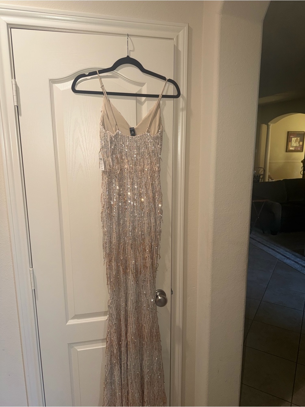 Rebekah Formal Sequin Fringe Mermaid Dress - Picture 8 of 8
